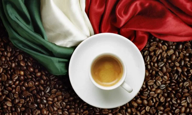 café fabriqué en Italie mangiamo italiano