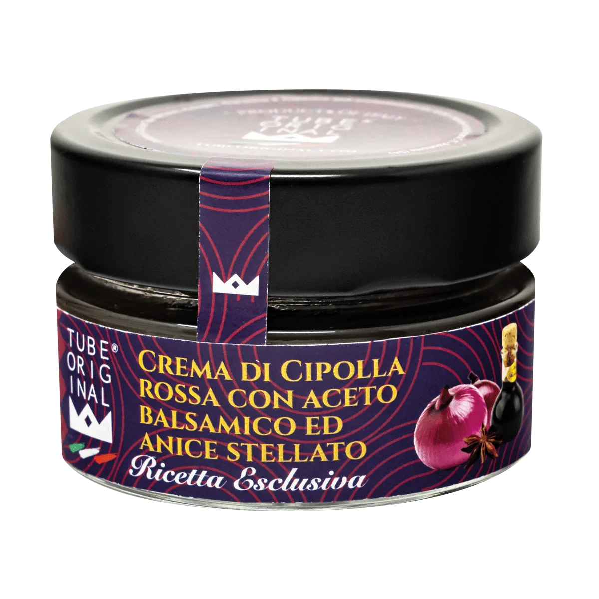 Crème d'oignons rouges au vinaigre balsamique et à l'anis étoilé