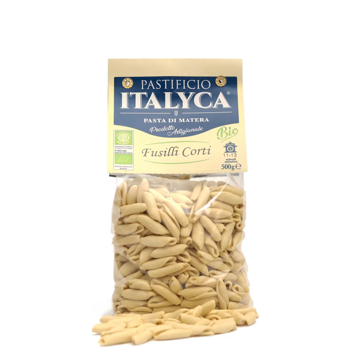FUSILLI Corti 100% ITALIAN ORGANIC ARTISAN PASTA 500g