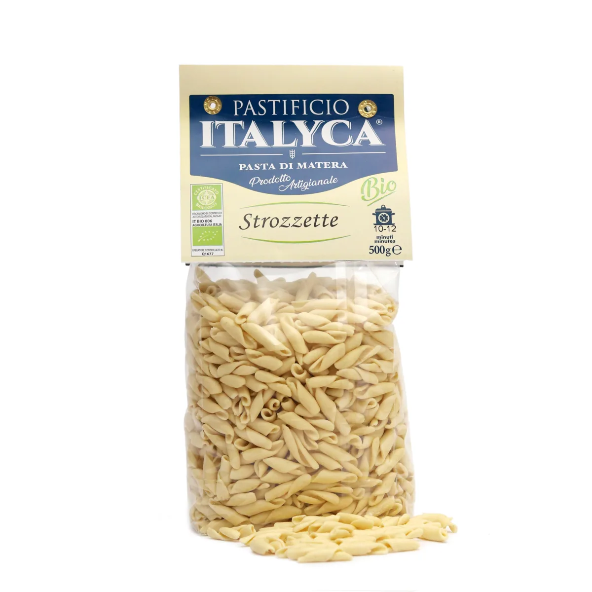 STROZZETTE 100% PÂTES ARTISANIQUES BIOLOGIQUES ITALIENNES 500g