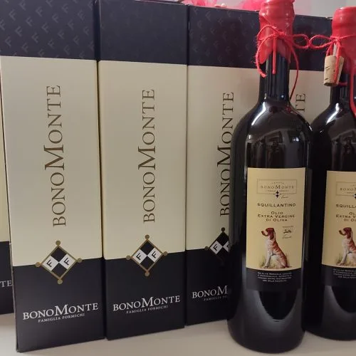 SQUILLANTINO Magnum Natives Olivenöl Extra 2025, 1500 ml Flasche mit Ausgießer und Geschenkbox